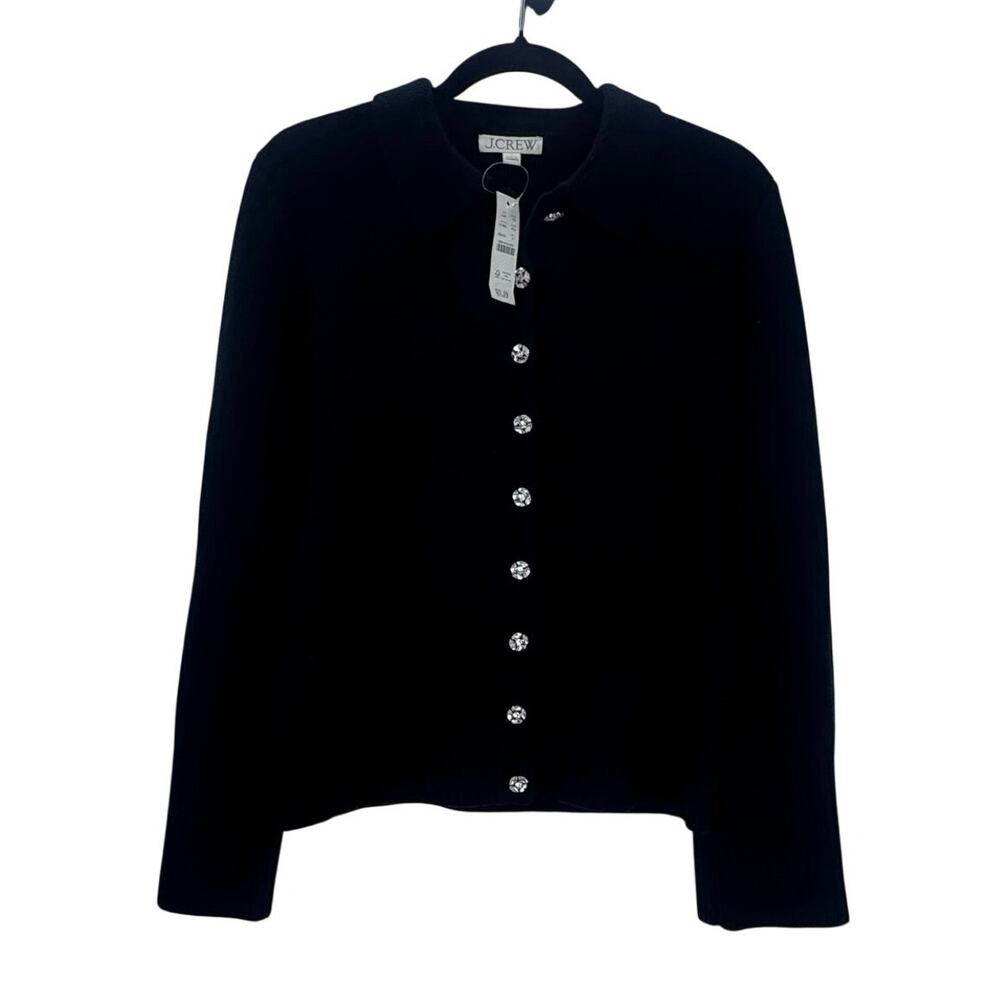 J. Crew Milano Stitch Cinched Waist Cardigan with Embellished Buttons Size S NWT - Picture 5 of 10